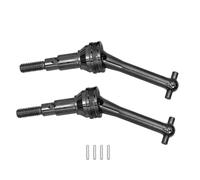 ZIBOXI 2 Ejes de transmisión CVD de Metal for camión MJX 1/14 14301, 14302 y 14303, Piezas de actualización for Coche RC Dog Bone 14410(2Pcs Black)