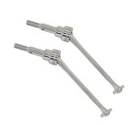 ZIBOXI 2 Ejes de transmisión Delanteros CVD compatibles con WLtoys 12423, 12427, 12428, 1/12, Coche RC, Oruga, camión de Recorrido Corto, Piezas de actualización.(Silver)