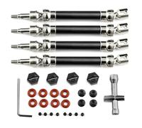 ZIBOXI 4 Ejes de transmisión CVD con Rueda Hexagonal for Arrma New Big Rock V3 3S BLX 4x4 (no Compatible con Old Big Rock) a Escala 1/10. Piezas de actualización.(Black)