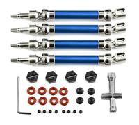 ZIBOXI 4 Ejes de transmisión CVD con Rueda Hexagonal for Arrma New Big Rock V3 3S BLX 4x4 (no Compatible con Old Big Rock) a Escala 1/10. Piezas de actualización.(Blue)