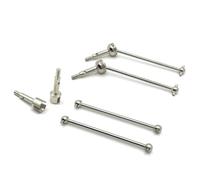 ZIBOXI 4 Ejes de transmisión CVD Delantero y Trasero compatibles con WLtoys 144001, 144002, 124016, 124017, 124018 y 124019, Piezas de actualización for Coche RC.