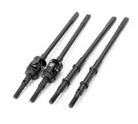 ZIBOXI Ejes AR44, Eje de transmisión CVD de articulación Delantera y Trasera, Dogbone RC 1/10 Axial SCX10-II 90046 90047, Apto for Jeep Wrangler(Black)