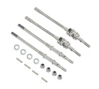 ZIBOXI Ejes AR44, Eje de transmisión CVD de Junta Delantera y Trasera, Dogbone for RC 1/10 Axial SCX10-II 90046 90047, Compatible con Jeep Wrangler(Silver 1 Set)