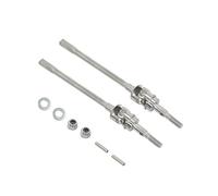 ZIBOXI Ejes AR44, Eje de transmisión CVD de Junta Delantera y Trasera, Dogbone for RC 1/10 Axial SCX10-II 90046 90047, Compatible con Jeep Wrangler(Silver Front)