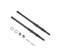 ZIBOXI Ejes AR44, Eje de transmisión CVD de Junta Delantera y Trasera, Dogbone for RC 1/10 Axial SCX10-II 90046 90047, Compatible con Jeep Wrangler(Black Rear)