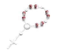 Ziciner 1 rosario de coche para espejo retrovisor, decoración personalizada para colgar espejo retrovisor de bendición, colgante de rosario para espejo retrovisor automático, accesorios para colgar en