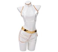 Zickdom Disfraz de cosplay de anime de mujeres Mujeres con peluca para Halloween Party & Events White Gold-R XXL