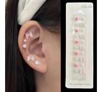 Zickdom Semillas de Acupresión para Orejas - Adhesivas Desechables para Masaje de Oídos, Kit de Acupuntura, Parches de Acupresión -19