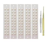 Zickdom Semillas de Acupuntura para la Oreja Ear Seeds | Kit de Auriculoterapia para Aliviar el Estrés y la Ansiedad | Parches Autoadhesivos, Fáciles de Usar y de Larga Duración Pearls - 100pc