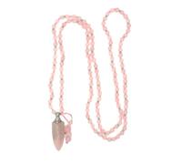 Zicnjodye 1 collar de piedra natural para mujer, colgante de bala, collar largo con cuentas de ojo de tigre, cuarzo verde, morado, rosa, Piedra