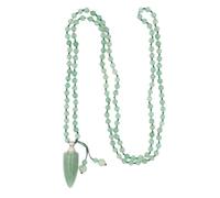 Zicnjodye 1 collar de piedra natural para mujer, colgante de bala, collar largo con cuentas de ojo de tigre, cuarzo verde, morado, rosa, Piedra