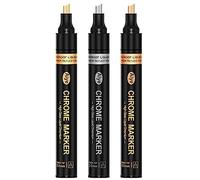 Zicojia Marcadores Cromados de Espejo LíQuido, Marcadores MetáLicos Permanentes de 3 Colores, áRea de AplicacióN MáS Grande de 2-3 Mm, Alto Brillo, Resistente Al Agua