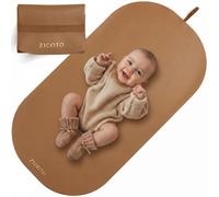 ZICOTO Cambiador de pañales portátil para bebé, suave y fácil de limpiar, cambiador de cuero vegano para viajes o uso doméstico, tapete ligero y plegable que cabe perfectamente en cualquier bolsa de