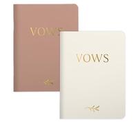 ZICOTO Elegantes libros de votos con letras de lámina dorada para tu boda, libros de votos de tamaño perfecto con un montón de páginas para escribir lo que esté en tu corazón, una hermosa adición para