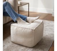 ZICOTO - Hermoso puf otomano y reposapiés - Eleva la decoración de tu sala de estar con comodidad ligera y encanto, un taburete redondo y moderno relleno de espuma perfecto para descansar tus pies