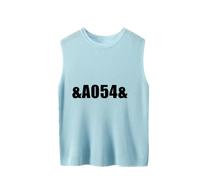 ZICUE Chalecos De Punto para Mujer A La última Sin Mangas Ligeros De Corte Holgado Y Suaves con Cuello Redondo Camisetas Sin Mangas Cortas De Un Solo Color Azul Claro XXL