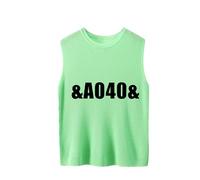 ZICUE Mujer Simple Cuello Tripulado Color Sólido Tank Top Casual Sin Mangas Suelto Chaleco De Punto Suave Verde 10XL