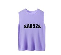 ZICUE Mujeres Punto Chaleco de Holgado Halter Sin Mangas Redondo Ideal para Casual Verano AA Morado Oscuro 6XL