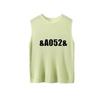 ZICUE Mujeres Punto Chaleco de Holgado Halter Sin Mangas Redondo Ideal para Casual Verano AA Verde Claro 3XL