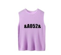 ZICUE Mujeres Punto Chaleco de Holgado Halter Sin Mangas Redondo Ideal para Casual Verano AA Viola 6XL