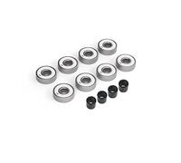 ZIDBVOYOY 8 rodamientos cerámicos Negros Profesionales for Longboard, Tabla de Surf, Patinaje sobre Ruedas y patinetas integrales.(Black Ceramic Bearing)