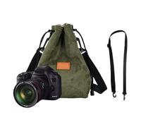 ZIDDAR Bolsa para cámara réflex digital con correa ajustable, funda suave para lentes de viaje, bolsa de almacenamiento para fotógrafos de viaje, l, Green