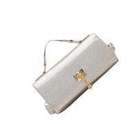 ZIDDAR Bolso de acordeón para mujer, de piel sintética, con estampado de serpiente, a la moda, a juego, cruzado, elegante, con estampado de serpiente, de noche, de piel sintética, Silver, One Size