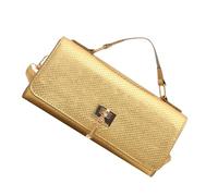 ZIDDAR Bolso de acordeón para mujer, de piel sintética, con estampado de serpiente, a la moda, a juego, cruzado, elegante, con estampado de serpiente, de noche, de piel sintética, Gold, One Size