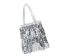ZIDDAR Bolso de mano para mujer, con lentejuelas, con purpurina, elegante, casual, moderno, hombro de gran capacidad, hoboes, bolsos de mano con lentejuelas para mujer, Silver, One Size