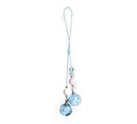 ZIDDAR Correa ajustable para teléfono, diseño de nubes azules, cómodo dije para teléfono con efecto azul brillante de noche