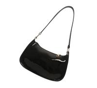 ZIDDAR Elegante bolso de hombro de piel sintética para mujer, bolso de noche, bolso de mano en las axilas, para fiestas, para salir de noche, Black, One Size