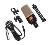 ZIDDAR Micrófono condensador de PC de 3,5 mm con soporte de escritorio, micrófono condensador para capturar claramente el sonido para podcasts