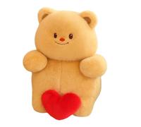 ZIDDAR Oso de peluche con corazón de amor con juguete de peluche suave que habla, muñecas para niños, juguete de entretenimiento relajante que habla oso de peluche