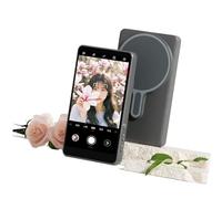 ZIDDAR Pantalla de monitor selfie de teléfono con cámara trasera para monitores de transmisión en vivo, pantalla con altavoces, enchufe de 3.5 mm, pantalla giratoria