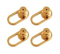 ZIDDAR Paquete de 4 cierres de aretes para orejas caídas, elevador de metal en forma de U para aretes pesados, estabilizadores elegantes, parte trasera firme en forma de U