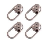 ZIDDAR Paquete de 4 cierres de aretes para orejas caídas, elevador de metal en forma de U para aretes pesados, estabilizadores elegantes, parte trasera firme en forma de U