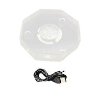 ZIDDAR Plataforma giratoria de pantalla LED con funcionalidad de luz, ideal para coleccionables y aplicaciones de decoración del hogar, escaparate de joyas alimentado por USB, talla única, como se