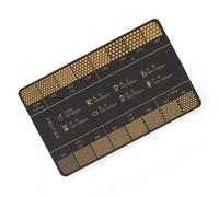 ZIDDAR Precisión Grinders Card Coffees Grinds Herramienta de referencia de tamaño Guía de medición para viajes de camping y precisión para preparar cafés de camping