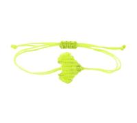 ZIDDAR Pulseras de cordón trenzado con diseño de corazón, unisex, símbolo de amor, hecho a mano, accesorio de joyería para parejas, pulsera de regalo romántico, talla única, como se describe