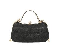 ZIDDAR Sofisticado bolso de noche con diseño ligero, correa de cadena extraíble, bolsa de hombro para cóctel, fiesta, compañero de moda, Black, One Size