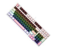 ZIDDAR Teclado mecánico ergonómico de 98 teclas con retroiluminación LED para entusiastas de los juegos, trabajadores de oficina, jugadores