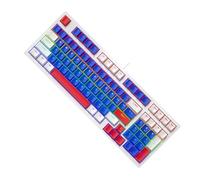 ZIDDAR Teclado mecánico ergonómico de 98 teclas con retroiluminación LED para entusiastas de los juegos, trabajadores de oficina, jugadores