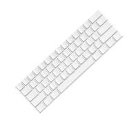 ZIDDAR Teclas blancas de altura original de 61 teclas, sin letras, durabilidad para los amantes de los teclados minimalistas y uso en la oficina
