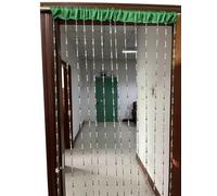 ZiDeTang Acrylic Beaded Door Curtain Home Décor Tassel Room Divider Curtain (Green, 100cm by 195cm)