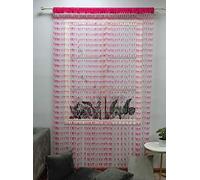 ZiDeTang Cortina de Cuentas acrílicas para Puerta, decoración de borlas, Cortina divisora de habitación (Rosa, 100 cm por 195 cm)