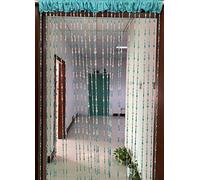 ZiDeTang Cortina de Cuentas acrílicas para Puerta, decoración de borlas, Cortina divisora de habitación (Azul, 100 cm por 195 cm)