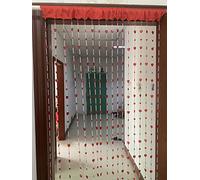 ZiDeTang Cortina de Cuentas acrílicas para Puerta, decoración del hogar, Cortina divisora de habitación (100 cm x 195 cm, corazón Rojo)