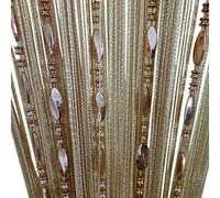 ZiDeTang Cortina divisora con borlas y Botones para Puerta (100 x 200 cm, champán)