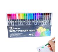 zidiau 100 QUESTs - Libro para colorear por número, 4 libros con cuadrados, triángulos, hexágonos, círculos, acuarela, doble cabeza, secado rápido, juego de bolígrafos de acuarela para colorear y