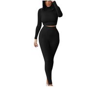 zidiau Conjunto de 2 piezas para mujer de gimnasio | Oferta de liquidación del Reino Unido | Traje de gimnasio sin costuras para yoga, entrenamiento y jogging | Top de manga larga y ajuste ceñido y